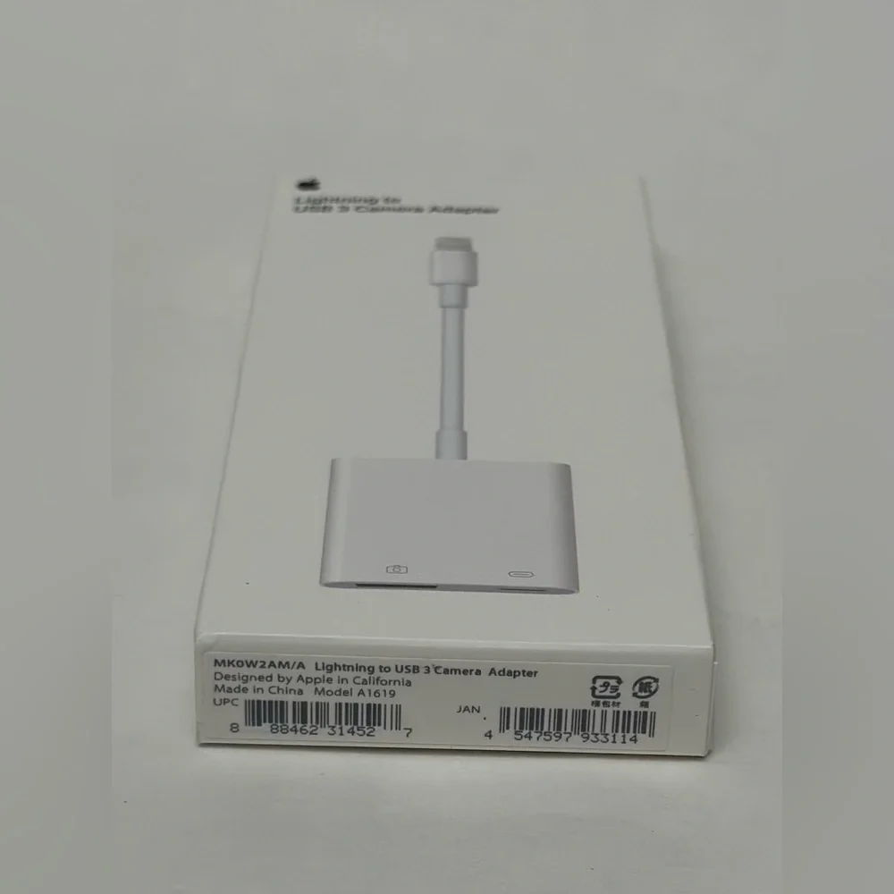 Apple Genuine OEM Lightning to USB 3 Camera Adapter A1619